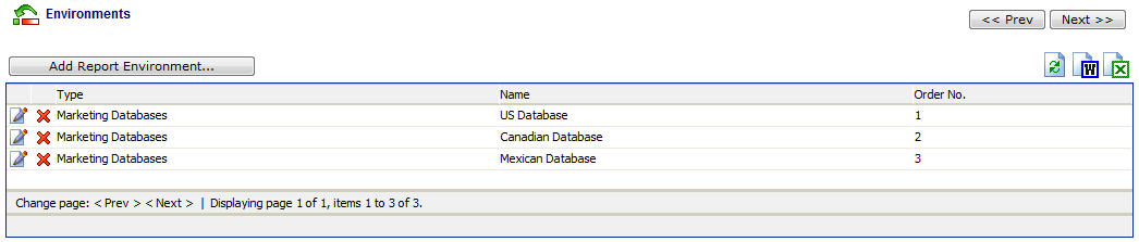 AdminReportConfigEnvList