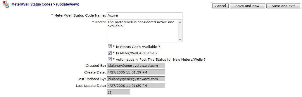PipeFieldConfigMeterWellStatusDetail