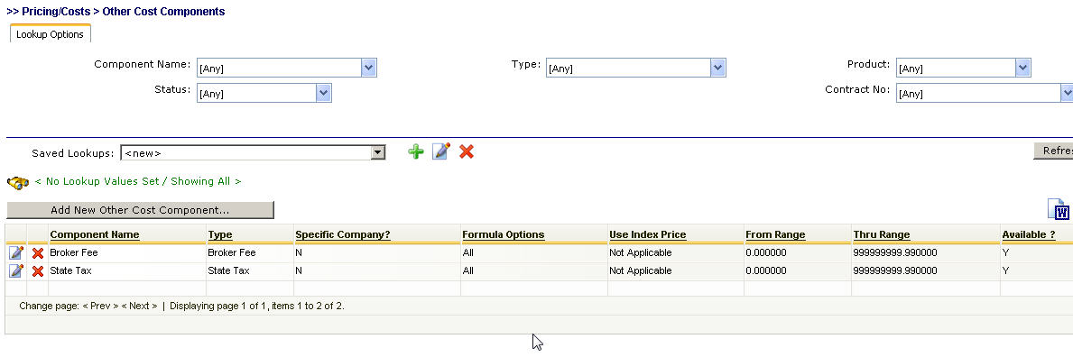 PricingOtherLookup
